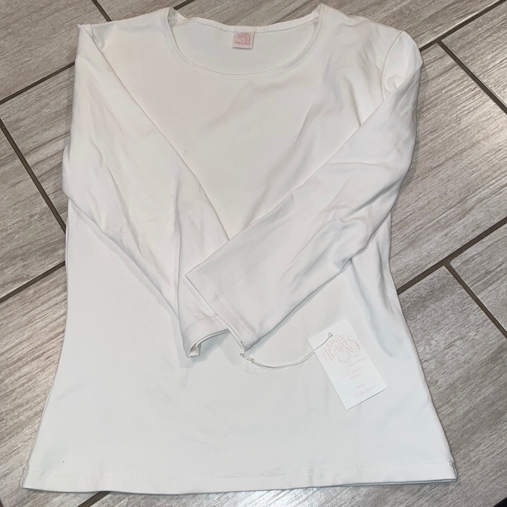 Only hearts white long sleeve tshirt